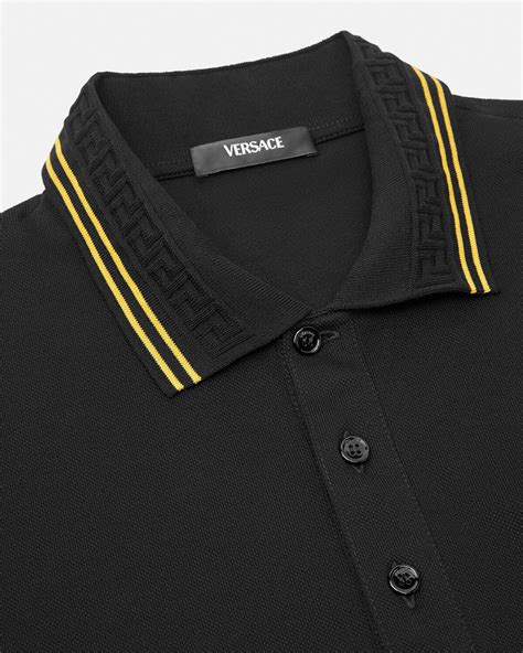 versace new men's short-sleeved business medusa silhouette polo|Versace Medusa Embroidered Polo Shirt .